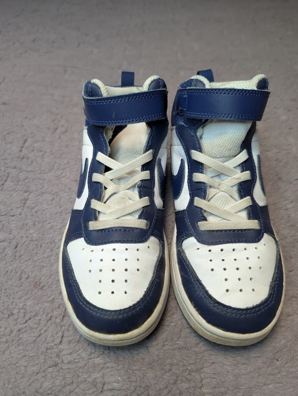 Youth Nike Court Borough Mid 2 White/Signal Blue (CD7783-107) - 13C